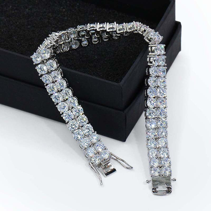 Bracciale doppia fila zirconi