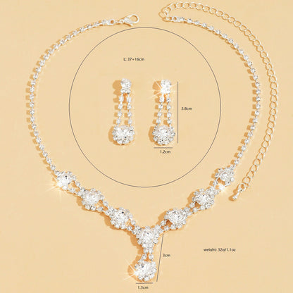 Set collana orecchini strass e cristallo
