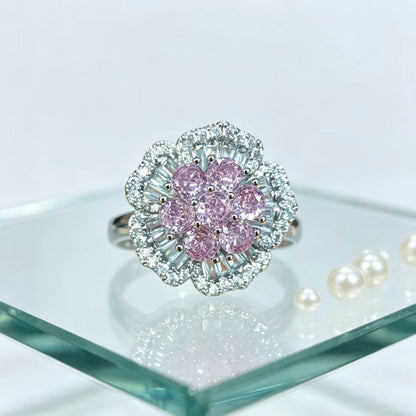 Anello fiore tridimensionale