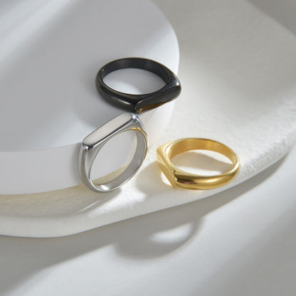 Anello acciaio titanio donna