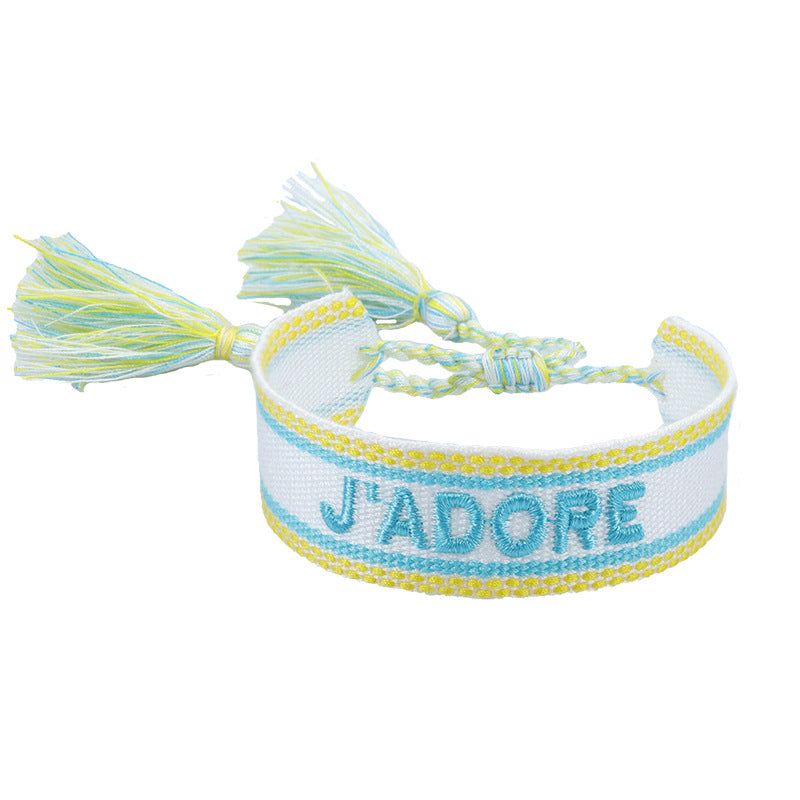 Bracciale coppia con ricamo