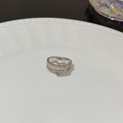 Anello farfalla zircone regolabile da donna