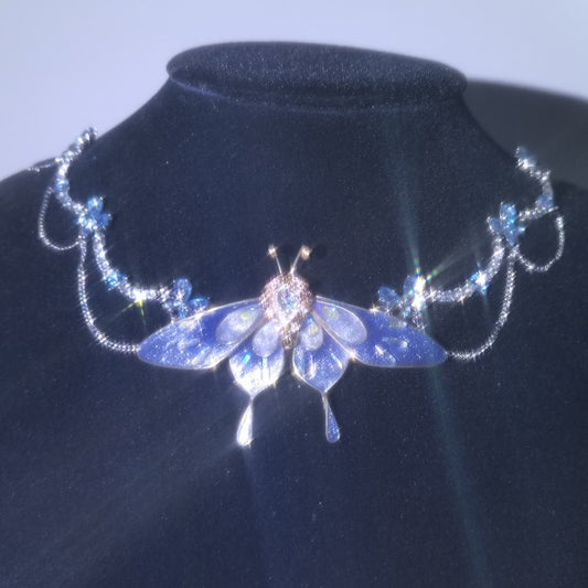 Collana farfalla con zirconi