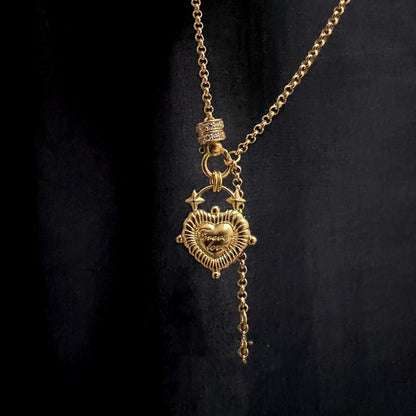 Collana cuore vintage nappa