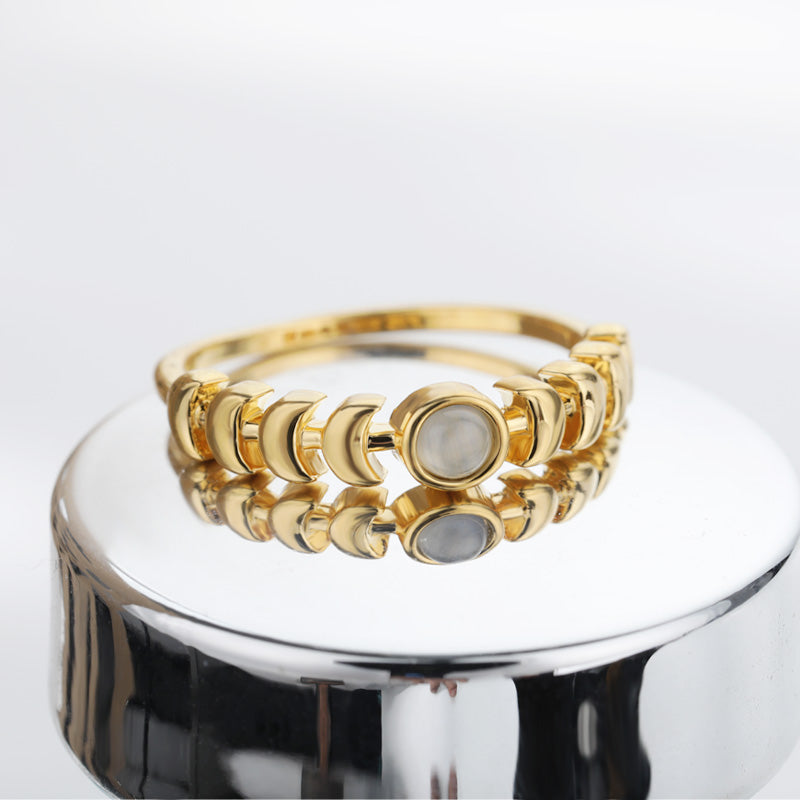 Anello donna luna opale