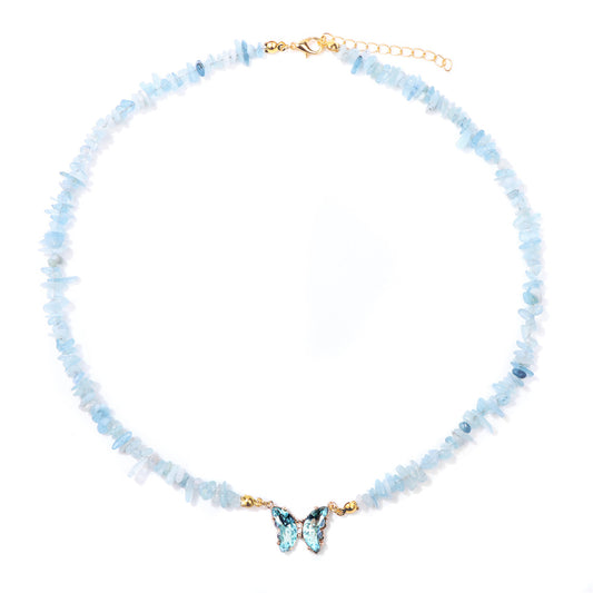 Collana donna farfalla pietra naturale