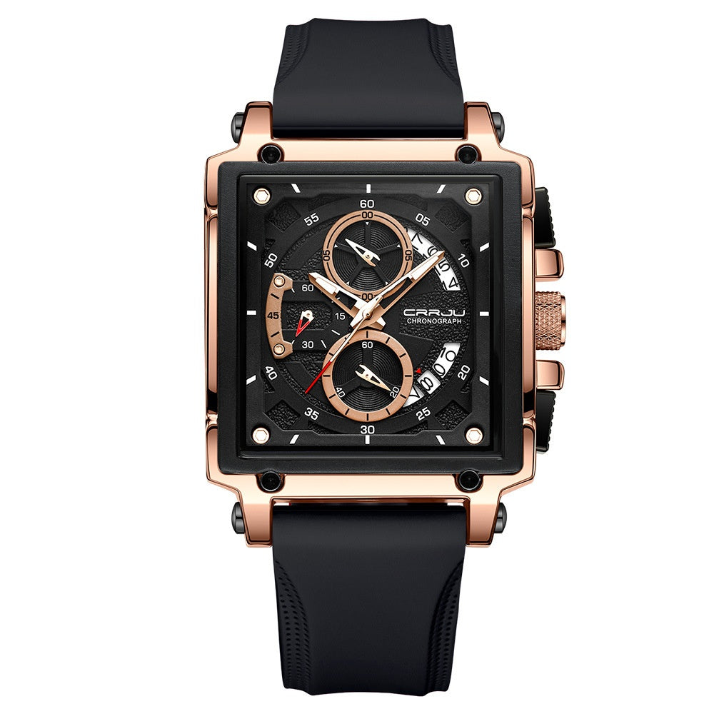 Orologio calendario da uomo cinturino tessuto
