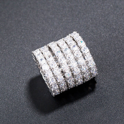 Anello ottone strass