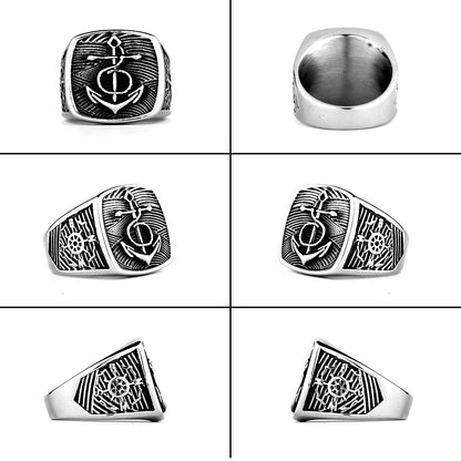 Anello ancora e bussola