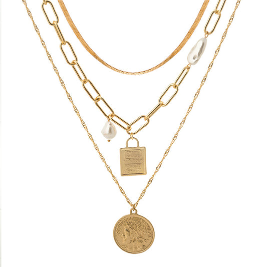 Collana moneta vintage romana