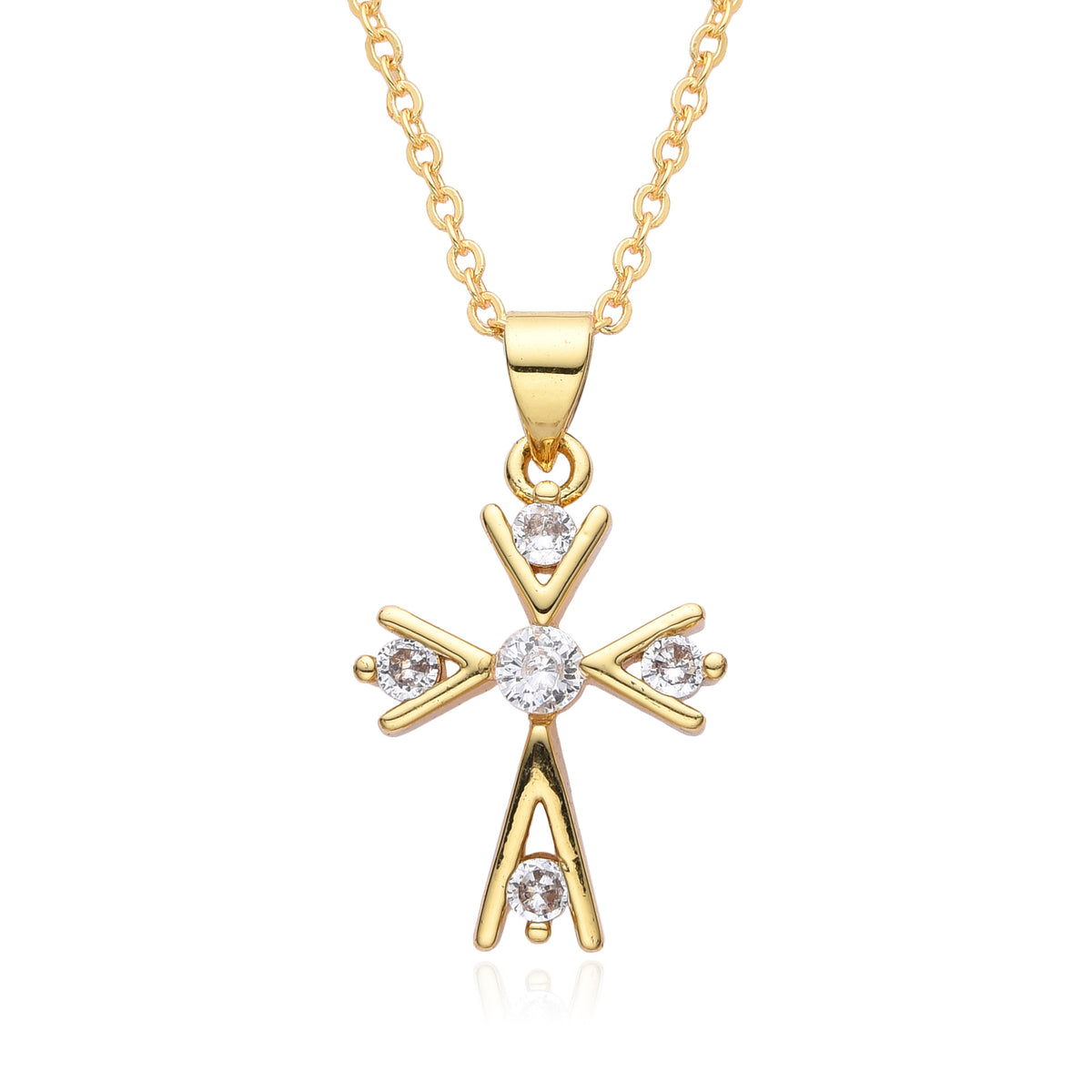 Collana rame zirconi micro da donna