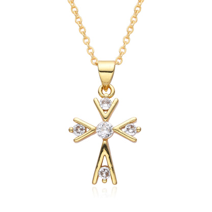 Collana rame zirconi micro da donna