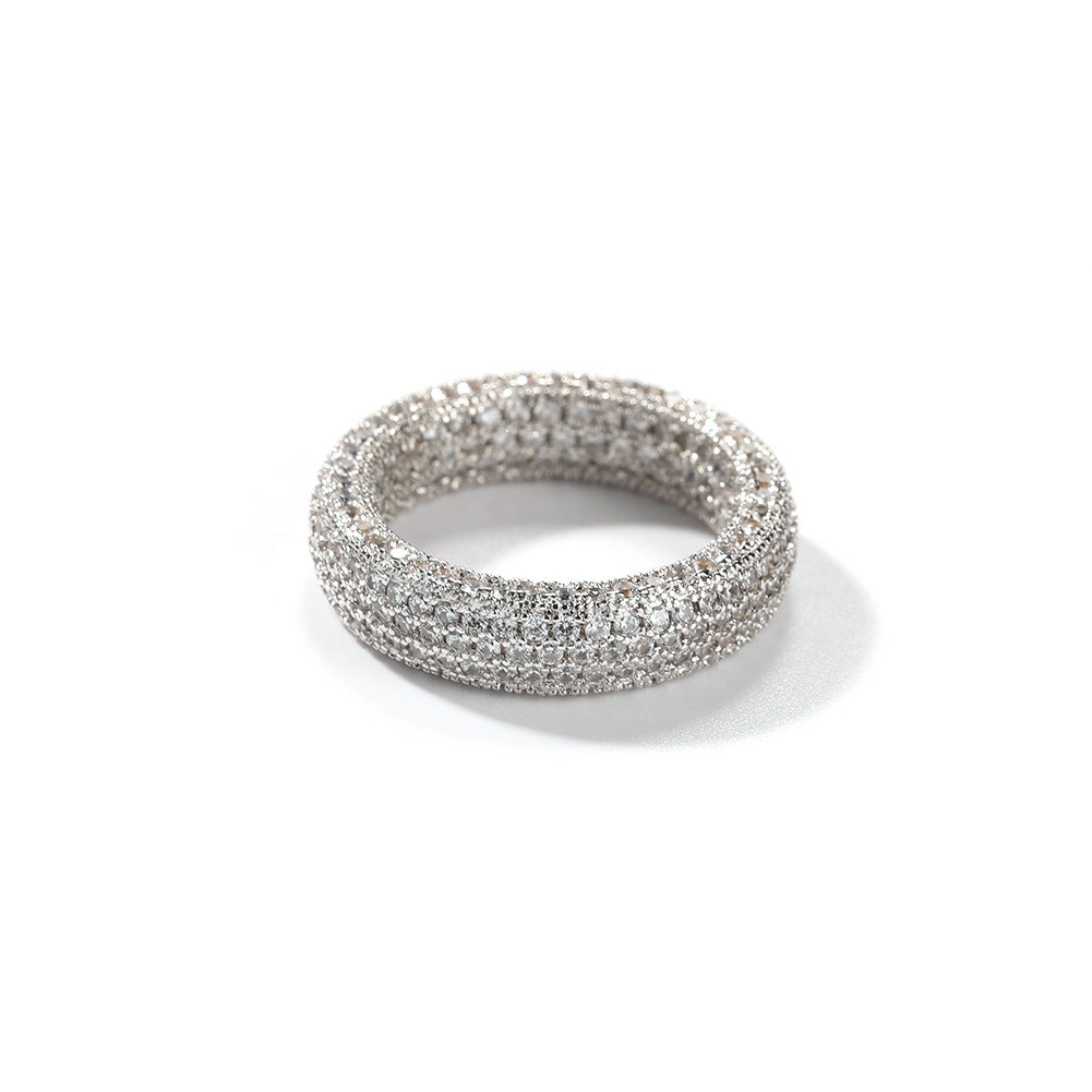 Anello rame e zirconi da uomo