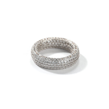 Anello rame e zirconi da uomo