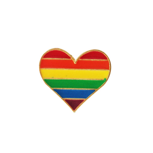 Spilla cuore arcobaleno pride