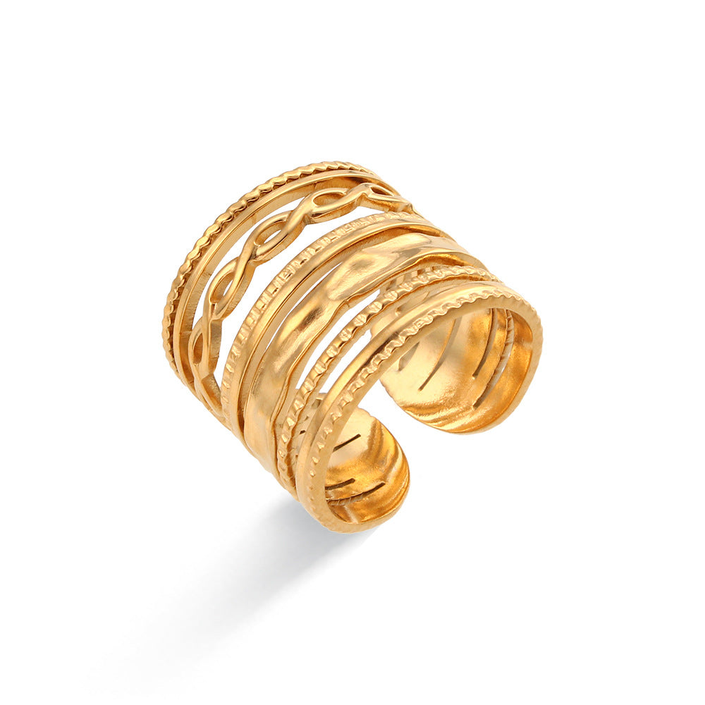 Anello traforato intrecciato