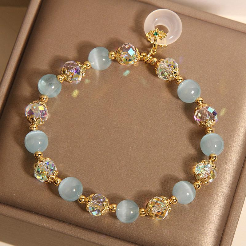 Bracciale opale blu pendente