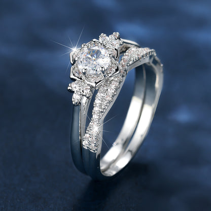 Anello opale a sei griffe