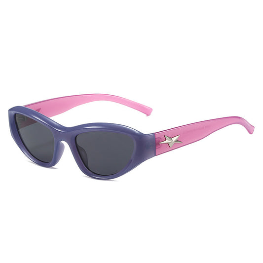 Occhiali da sole cat-eye con pentagramma