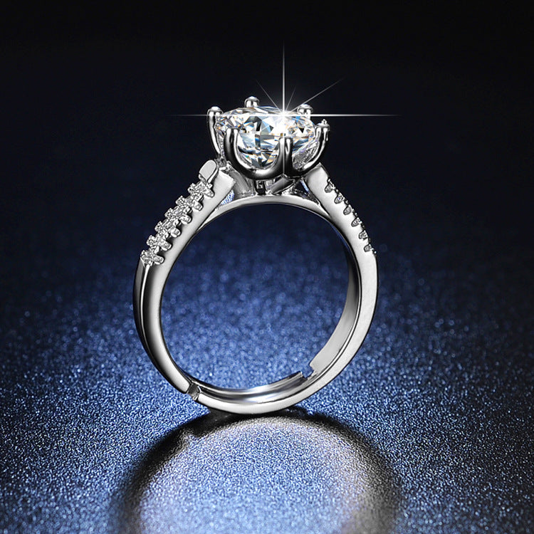 Anello zirconi placcato platino