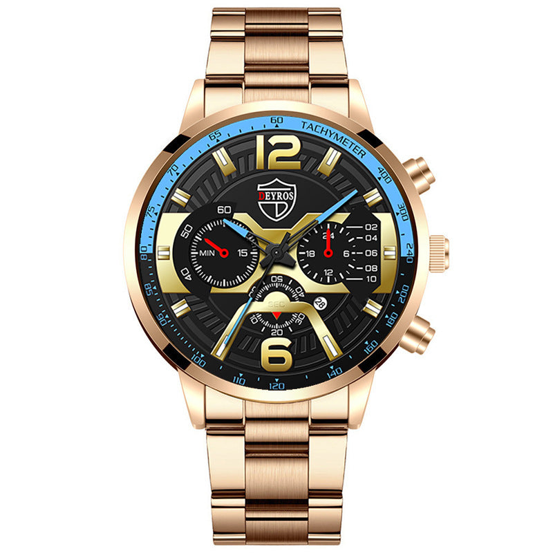 Orologio uomo calendario inox