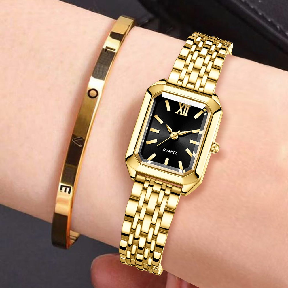 Orologio quadrato al quarzo da donna