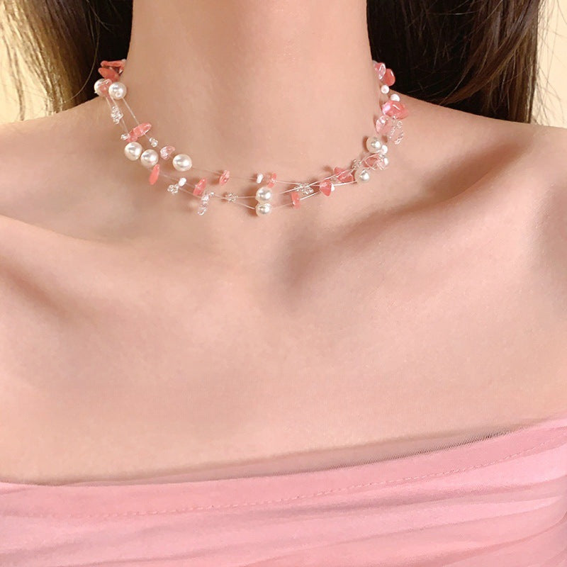 Collana barocca perle doppie