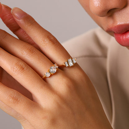 Anello titanio e zircone