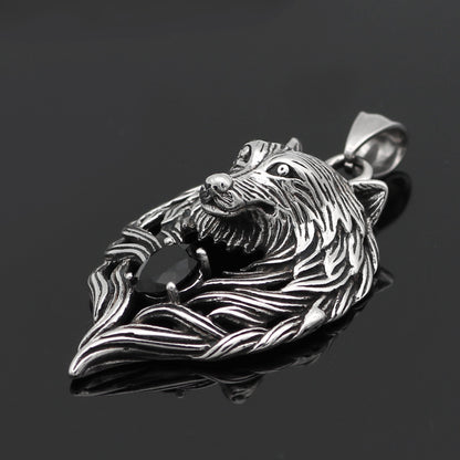 Collana lupo celtico da uomo