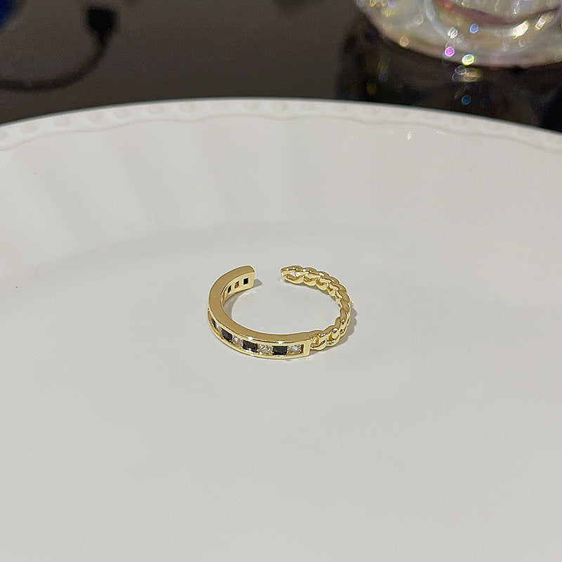 Anello farfalla zircone regolabile da donna