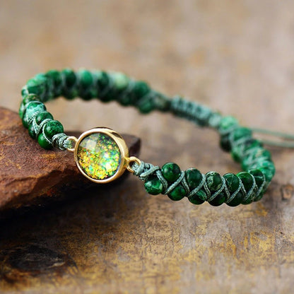 Bracciale intrecciato con perle