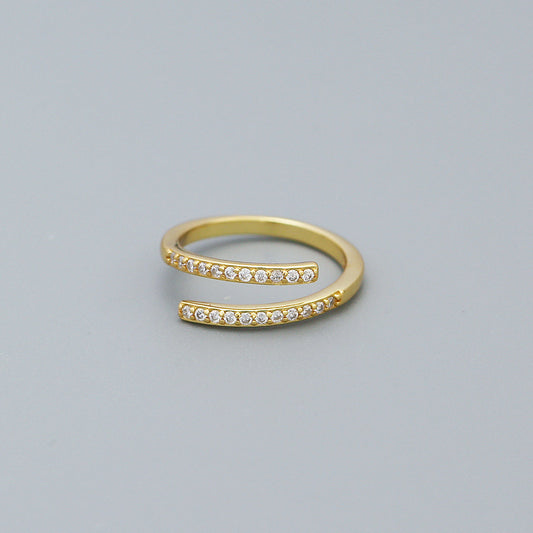 Anello zircone geometrico