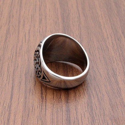 Anello titanio stile vichingo