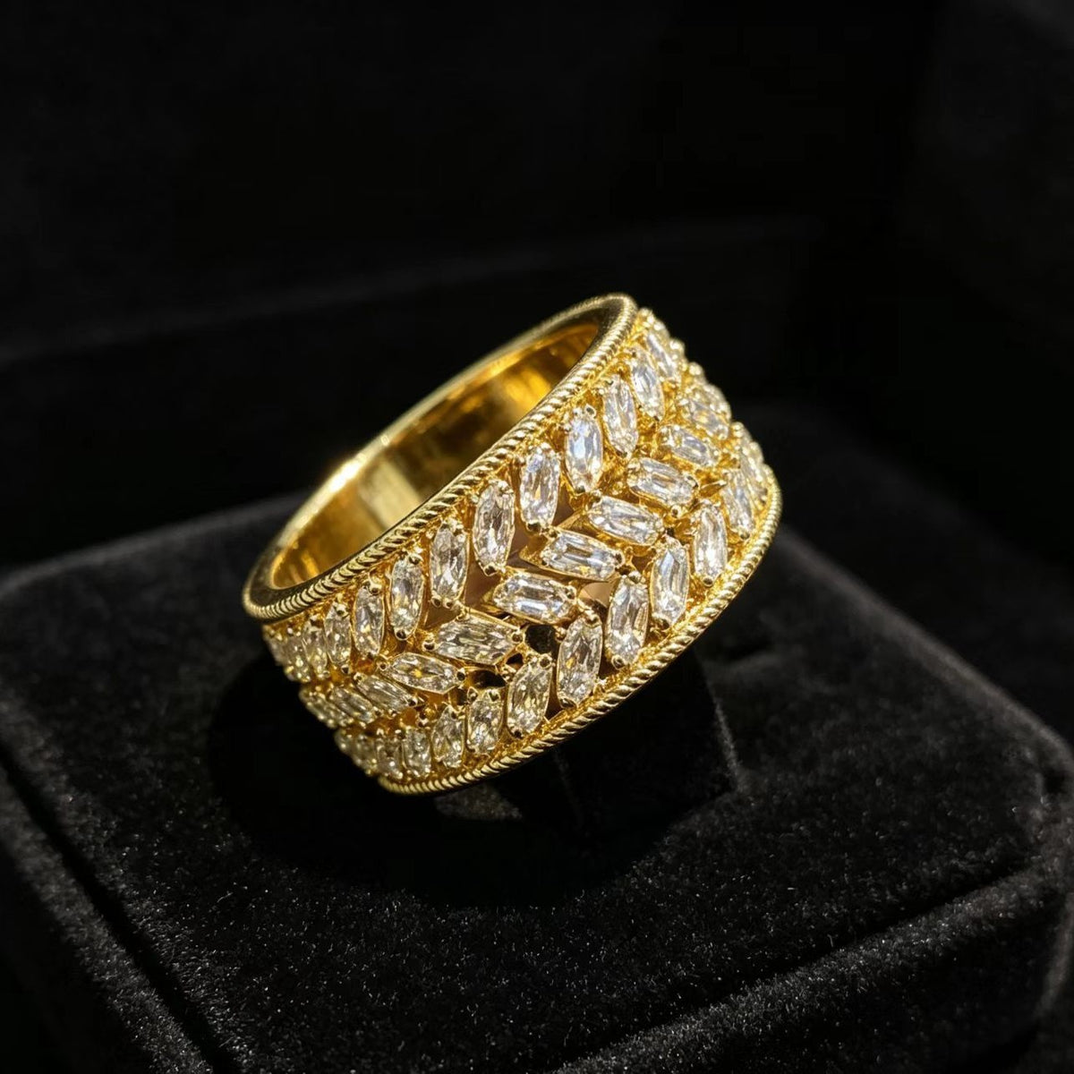 Anello aperto diamanti