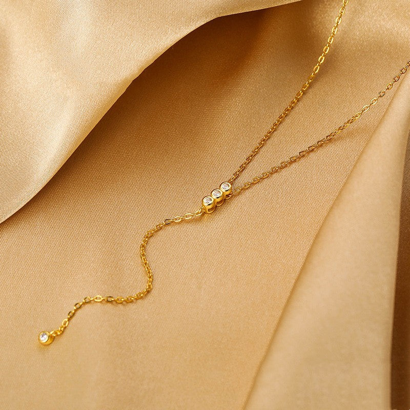 Collana zircone frangia