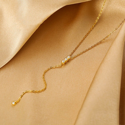 Collana zircone frangia