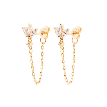 Orecchini zircone farfalla