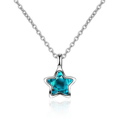 Collana stella blu a cinque punte