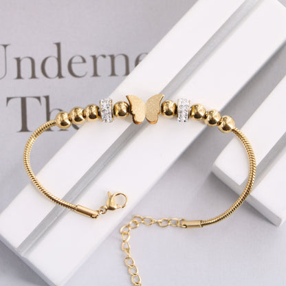 Bracciale farfalla sfere d'acciaio