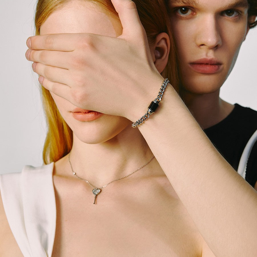 Collana coppia titanio