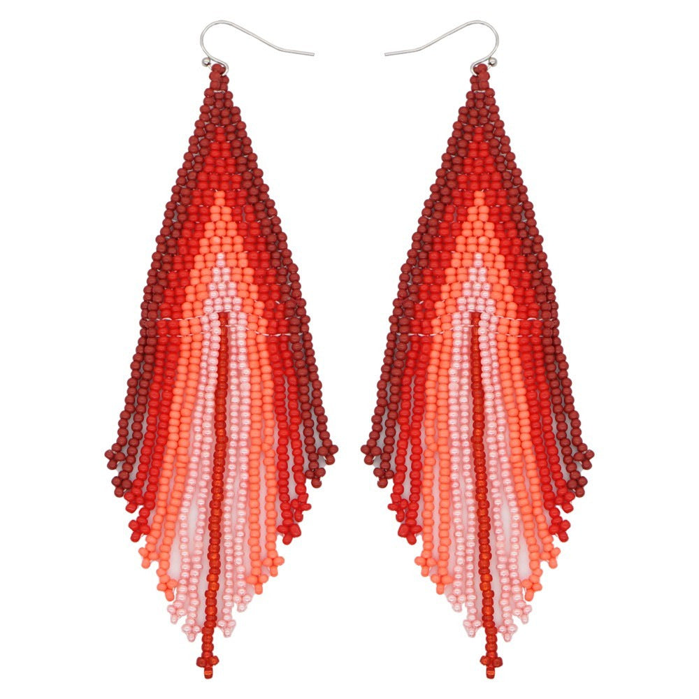 Orecchini perle riso boho