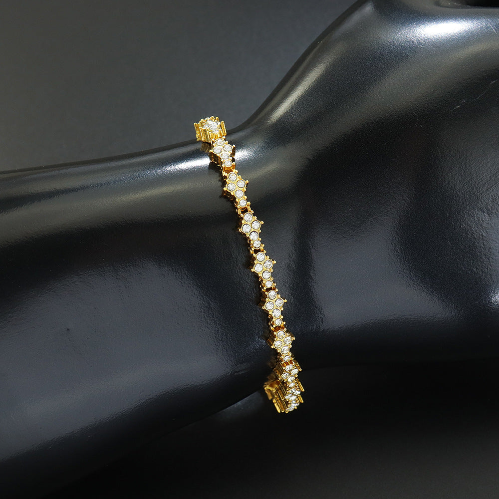 Bracciale tennis con fiori