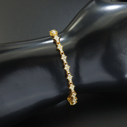 Bracciale tennis con fiori