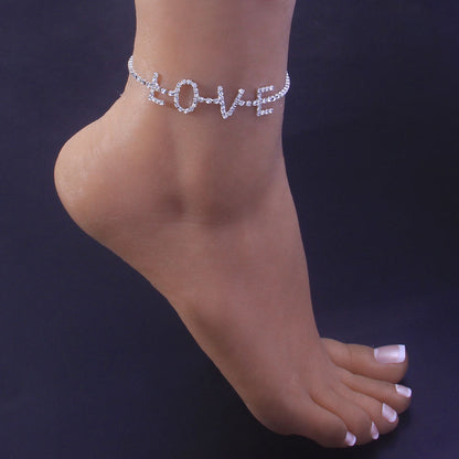 Cavigliera Love strass