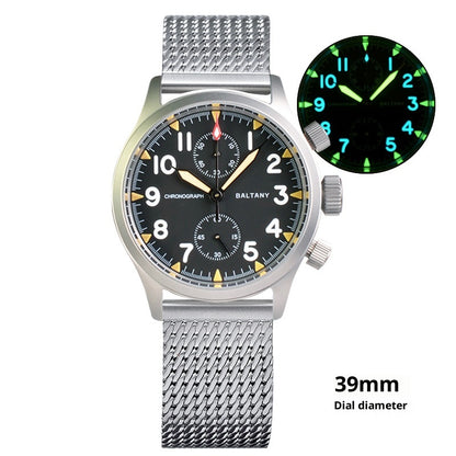 Orologio multifunzione acciaio retrò luminescente