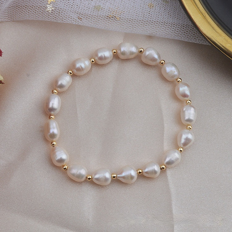 Bracciale elastico perle di fiume