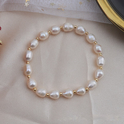 Bracciale elastico perle di fiume