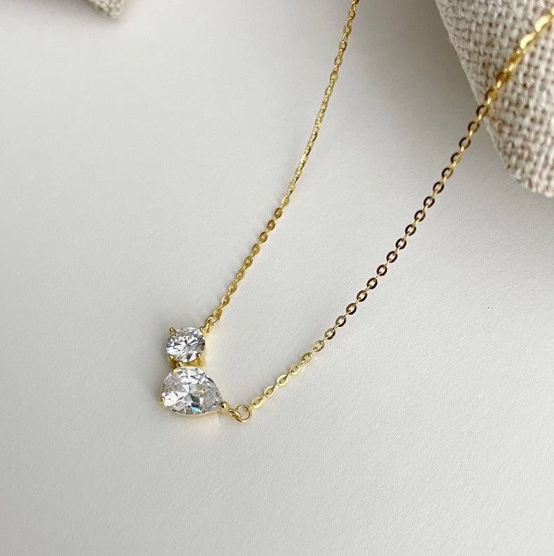 Collana cuore zirconi patchwork