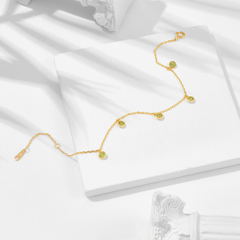 Bracciale argento e oliva