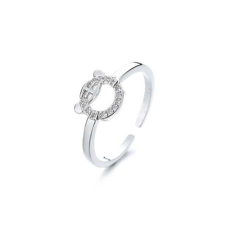 Anello floreale minimalista